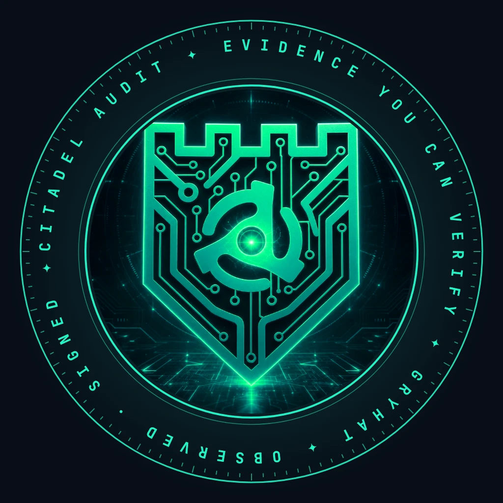 Citadel Audit seal: signed, observed, evidence you can verify